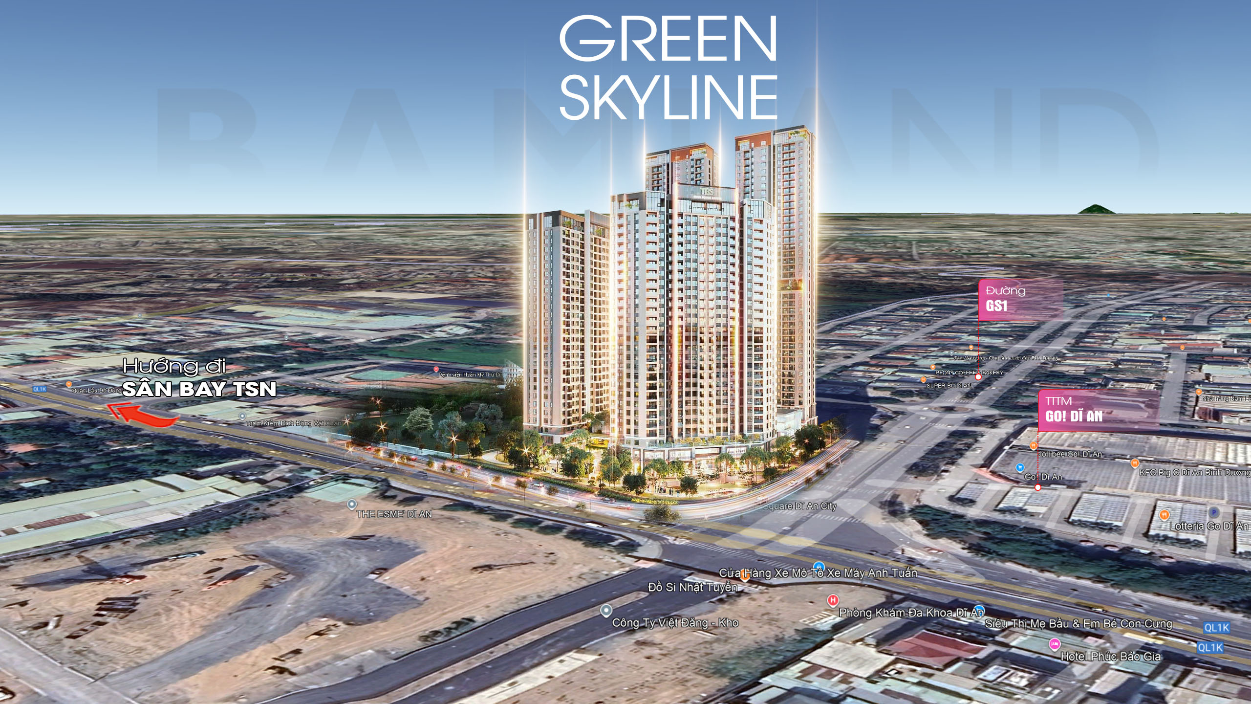 Vị trí dự án Green Skyline tại Dĩ An