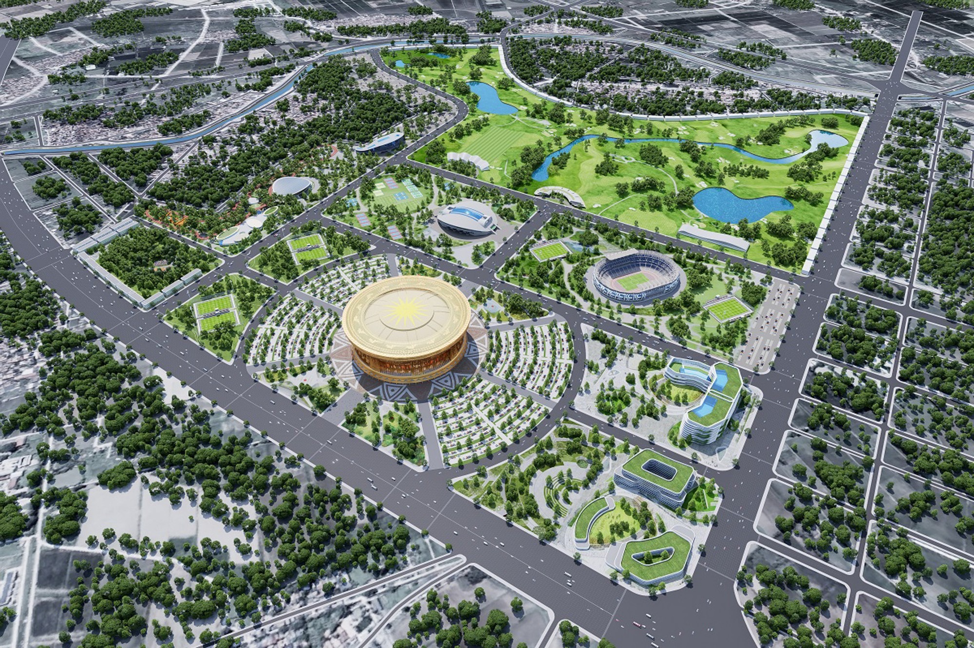 Phối cảnh tổng thể dự án Vinhomes Global Sportia