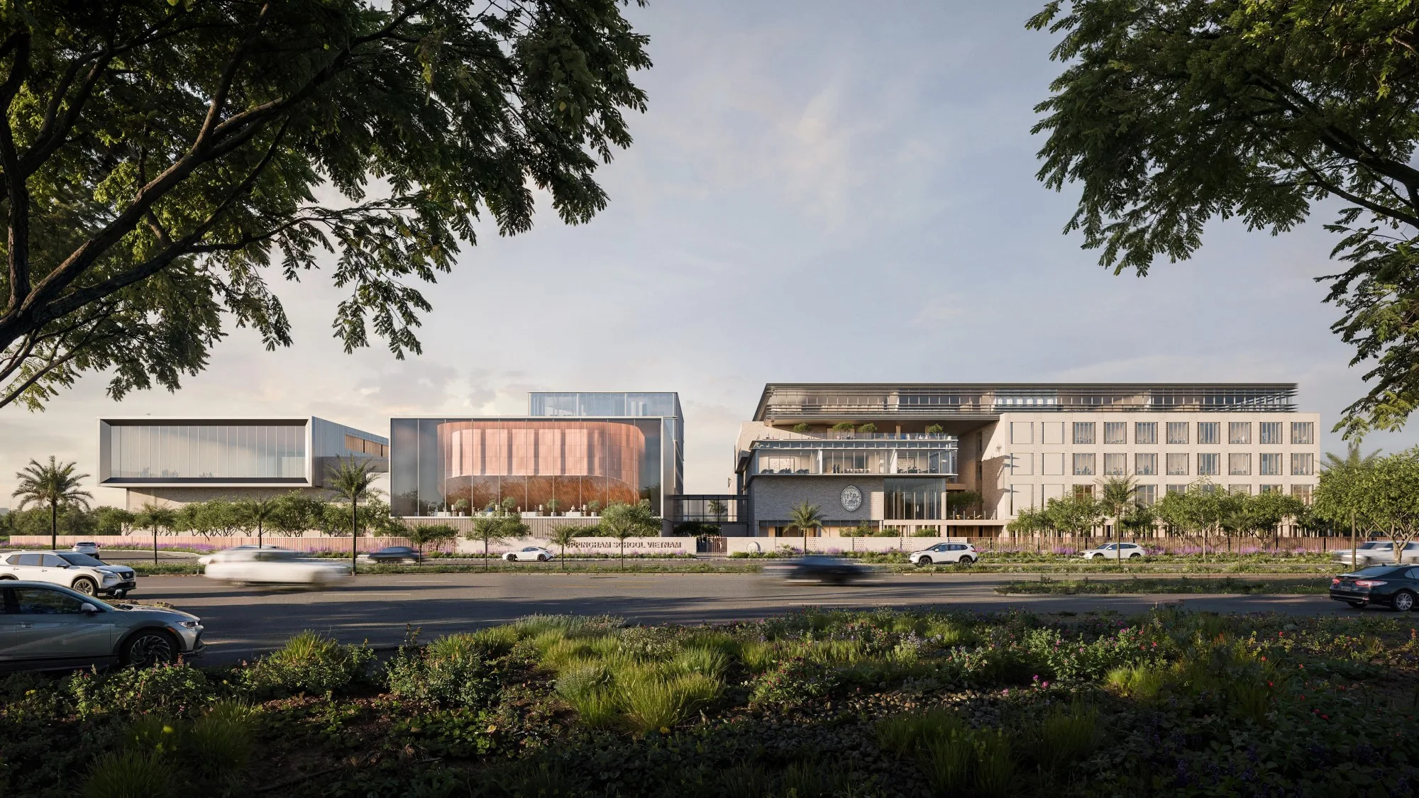 Phối cảnh thiết kế trường liên cấp Uppingham trong khu đô thị Izumi City